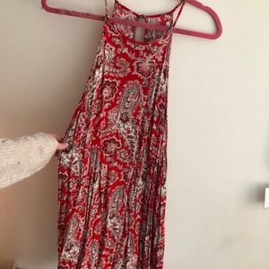 Paisley Summer Dress with Key Hole Back